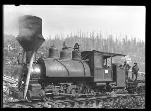 Big spark arrestor on wood burning loco.