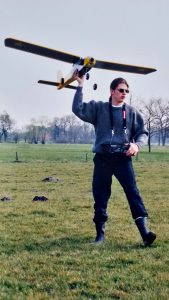Maiden flight of the Taxi III, at that time with a 40 MHz R/C.