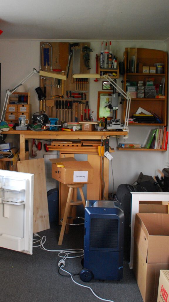 A whole wall in the storage room.