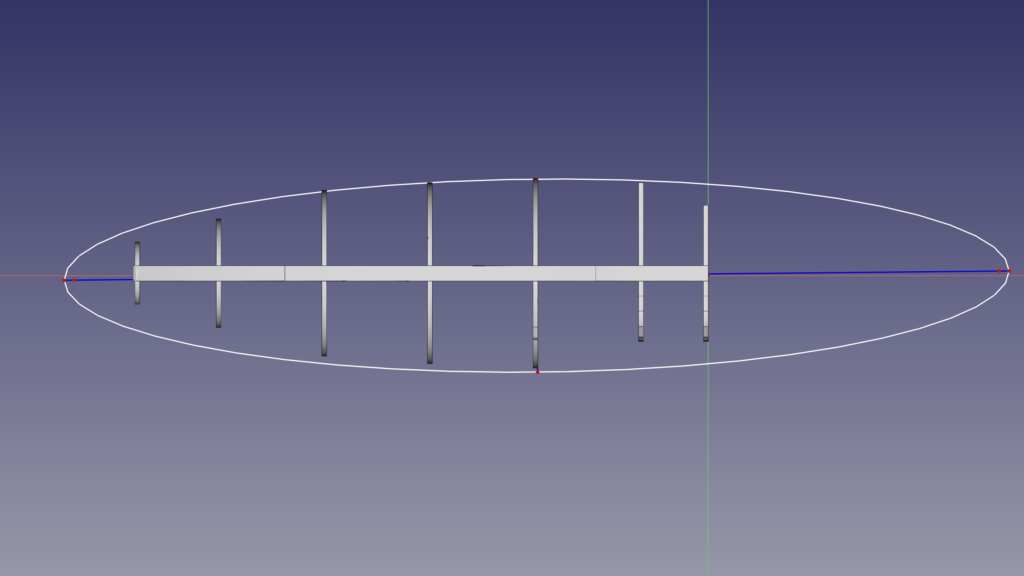 A new belly stringer is in the making, this time using the ellipse tool.