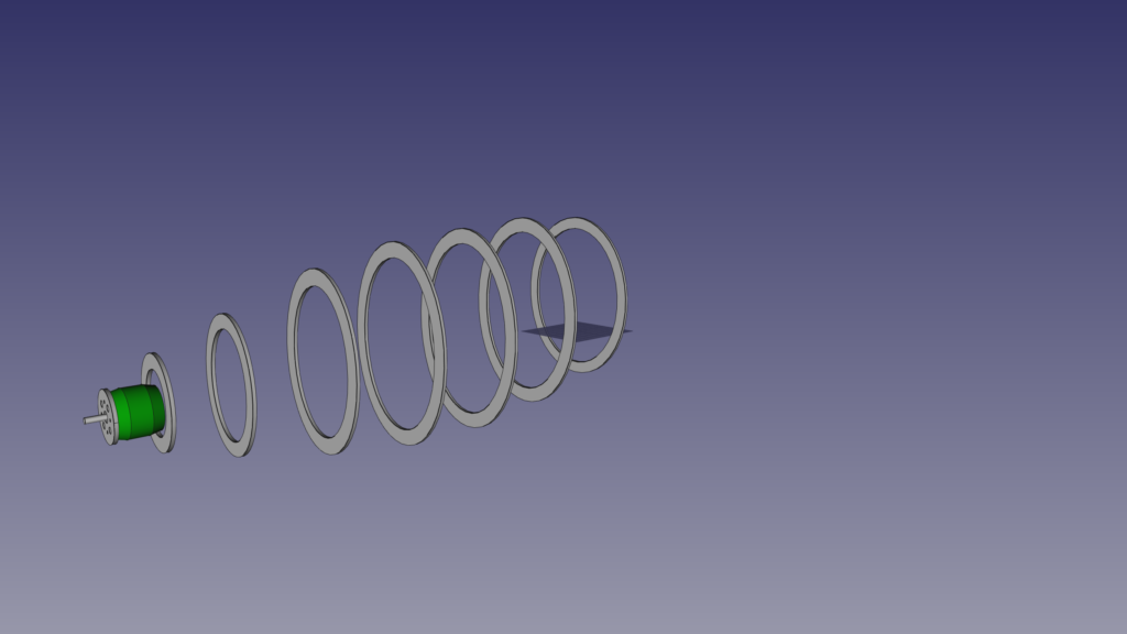 Preliminary Frames for the second nose draft, complete with motor and mounting.