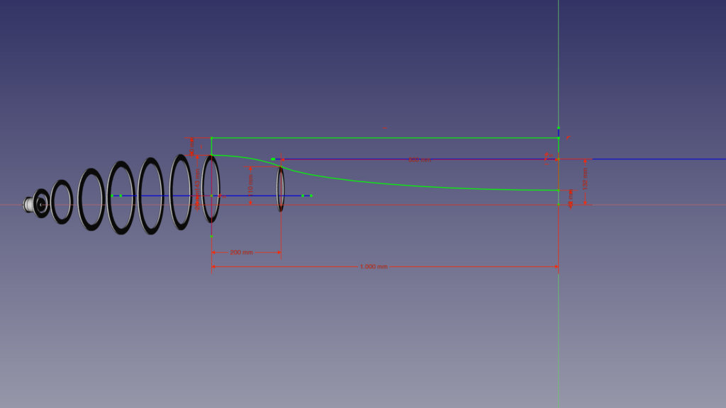 A gauge for the fuselage's shape is in the making.